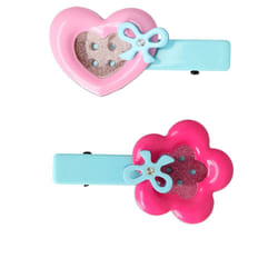 Pince Coeur Et Fleur bouton 2 u