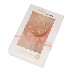 Ruban avec fleur en tissu et couronne 1 u