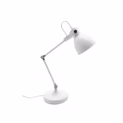 Lampe de bureau ofthe IGOR series en BLANC. Applique murale de style nordique de, réalisée en métal laqué, elle a un design t ...