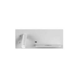 Fabrilamp - Applique 2+8w 4000k velazquez gauche white usb+qi 130lm dual light 14x35x14 cm