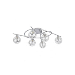 Fabrilamp - Plafonnier de 6 lumières modèle varanasi chrome