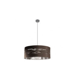 Fabrilamp - Pendentif brouillard 1xE27 Brun Chrome Argent 50D
