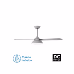 Ventilateur DC série UMI dede couleur GRIS avec 3 pales réversibles couleur GRIS/HAAYA. Fabriqué en métal, MDF et polycarbona ...