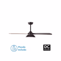 Ventilateur DC série BROWN of couleur GREY avec 3 pales réversibles couleur BROWN/BAY. Fabriqué en métal, MDF et polycarbonat ...