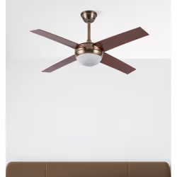 Fabrilamp 159092436 ventilateur Or, Noyer