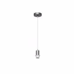 Suspension pour une lumière fromthe CARA series for lampshade, of colour NICKEL. Fabriqué en métal avec une douille E27. Ampo ...
