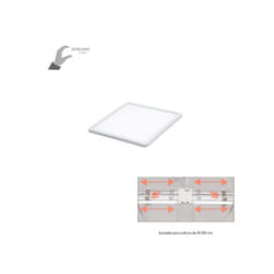 Fabrilamp - Downlight 8w 5500k white providence 586lm 1x11,8x11,8 cm de encastré découpe réglable 4,5x4,5-8x8 cm