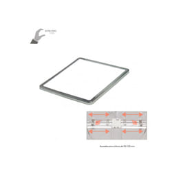 Fabrilamp - Downlight 15w 5500k chrome providence 1280lm 1x17,5x17,5 cm de encastré à découpe réglable 5x5-15,58x15,58 cm