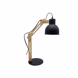 Lampe flexo from the BAPTISTA series of colour BLACK/BAYA. Fabriquée en métal et en bois, avec corps articulé au moyen de pet ...