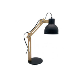 Fabrilamp - Baptista 1 lumière Noir/hêtre Lampe Flexo articulée modèle Baptista