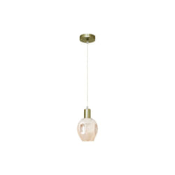 Fabrilamp - Meteoro Lampe pendante 1xe27 Antique Copper/ambar Regx14 3 recesses de .