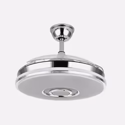 Fabrilamp 165791420 ventilateur Chrome, Blanc