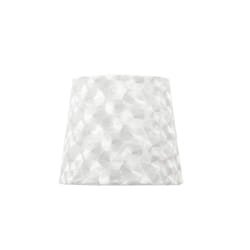 Fabrilamp - Abat-jour fatima e27 25dx13dx19h tissu blancnacre