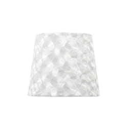 Fabrilamp - Abat-jour fatima e27 35dx18dx23h tissu white nacre