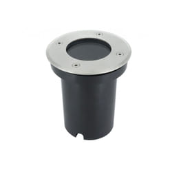 Luminaire encastré extérieur red.1xgu10 nickel 13x11x11 cm ip65 cut 10,5 cm
