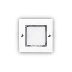 square recessed downlight mini down white1xe27 low consumption bulb incl. 11w 7,7x12x12cm cut-out 10,8x10,8cm