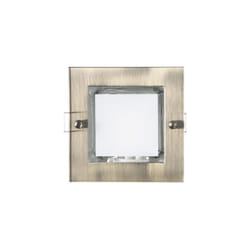 Fabrilamp - downlight encastré carré mini bas cuir 1xe27 ampoule basse consommation incluse 11w 7,7x12x12cm découpe 10,8x10,8cm