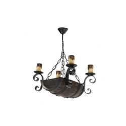 Lampe tonneau. 4 Lumières. Dimensions (66x33cm).