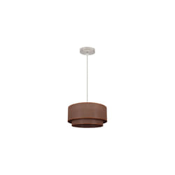 Fabrilamp - Lampe suspendue double 1l. brun/brun cylindrique regx35x35