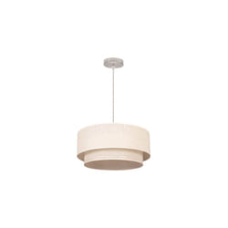 Fabrilamp - Suspension double 1l. cylindre beige/beige (50/40/reg)