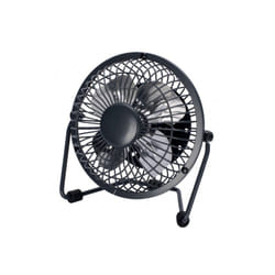 Fabrilamp - Mini ventilateur métal bulerias 2,5w 5v noir 14,8x14,2x7,6 cm alimentation réglable par port usb.