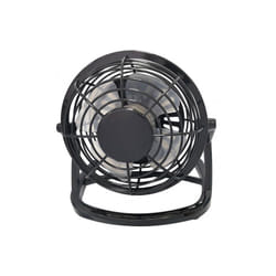 Fabrilamp - Mini ventilateur de table tango 2,5w 5v noir 14,5x14,5x10 cm alimentation réglable par port usb.