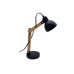 Lampe Flexo from the BLAI series of colour BLACK/BAYA. En métal et bois, avec corps articulé au moyen de petits leviers. Bel  ...