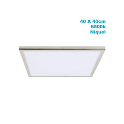 Fabrilamp - Panneau de surface 36w 6500k tivoli nickel 2,5x40x40 cm 3060 lm