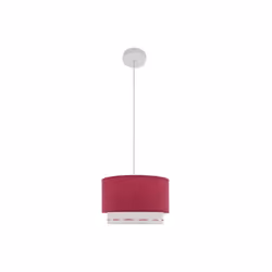 Lampe suspendue de la série TRAZOS de rose foncé. Elle mesure 30 cm de diamètre et sa hauteur est réglable. La suspension se  ...