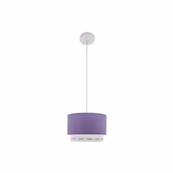 Pendentif de de la série TRAZOS de couleur LILA. Son diamètre est of 30 cm et sa hauteur est réglable, ayant des dimensions o ...