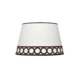 Fabrilamp - Abat-jour dalia e14 argent/blanc 15dx12dx13h