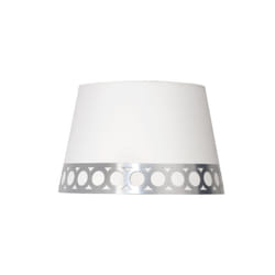 Abat-jour dalia e14 blanc/argent 25dx20dx15h