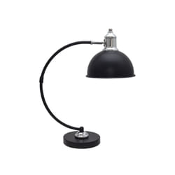 Lampe de bureau lujan 1xe27 noir brillant/chrome 46x15x36 cm