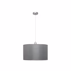 Lampe suspendue de la série Axel de couleur argent. Cette suspension fait partie de d'une famille très complète de lampe de t ...