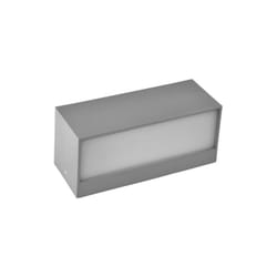 Fabrilamp - Applique d'extérieur Masala 1xe27 gris ip65 polycarbonate 9x23x10,1 cm