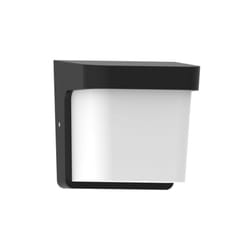 Fabrilamp - Applique d'extérieur Agar 1xe27 noir ip65 polycarbonate 17x17x14 cm