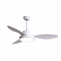 Fabrilamp 128591301, Ventilateur à lame domestique, Blanc, Plafond, Acrylonitrile-Butadiène-Styrène (ABS), Métal, Polycarbona ...