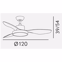 Fabrilamp 128591336 ventilateur Marron, Chêne