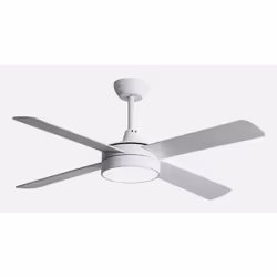 Fabrilamp 128791468, Ventilateur à lame domestique, Hêtre, Blanc, Plafond, 44 dB, 289 tr/min, 122 cm