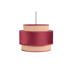 Fabrilamp - Pendentif de 1 lumière avec 3 nuances adriano rouge vin