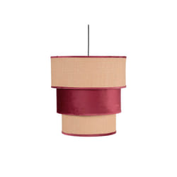 Fabrilamp - Pendentif lucio de 3 abat-jours et 1 lumière e27 Wine Red
