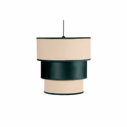 Fabrilamp - Pendentif de 3 abat-jour lucio vert-cerise de une lumière