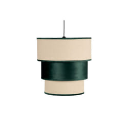 Fabrilamp - Pendentif de 3 abat-jour lucio vert-cerise de une lumière