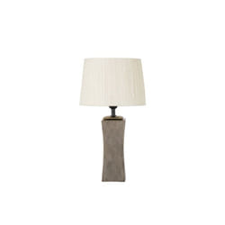 Fabrilamp - Lampe à poser en céramique Palo santo 1xe27 bronze doré avec/pant beige 50.5x28x28 cm