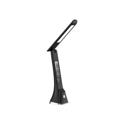 Fabrilamp - Flexo apofilita 5w 400lm black 4000k 28x8x25cm reg.3 intensités digital c/date-time-alarm-temp.
