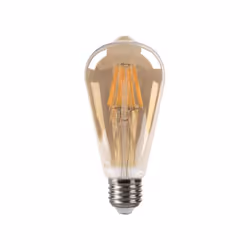 Ampoule décorative de la série FILAMEN de en verre de cristal avec finition AMBAR, douille E27. Elle se caractérise par une p ...