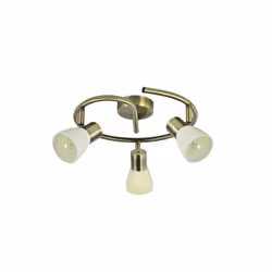 Plafonnier circulaire De 3 spots pour salle de bain Modèle Cholo Projection De Lumière : Spot réglable Ampoules incluses : No ...