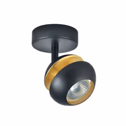 Spot from the BEETHOVEN series in BLACK/GOLD colour. Fabriqué en métal avec une douille GU10. Ampoule non incluse. Design mod ...