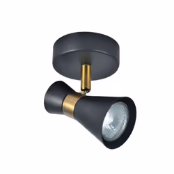 Spot de la série MAXIMO de couleur BLACK/LEATHER, en métal avec une douille GU10. Ampoule non incluse. Design moderne et orig ...