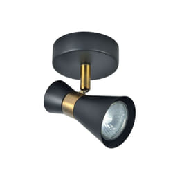 Spot orientable maximo en cuir noir pour salles de bains - Fabrilamp